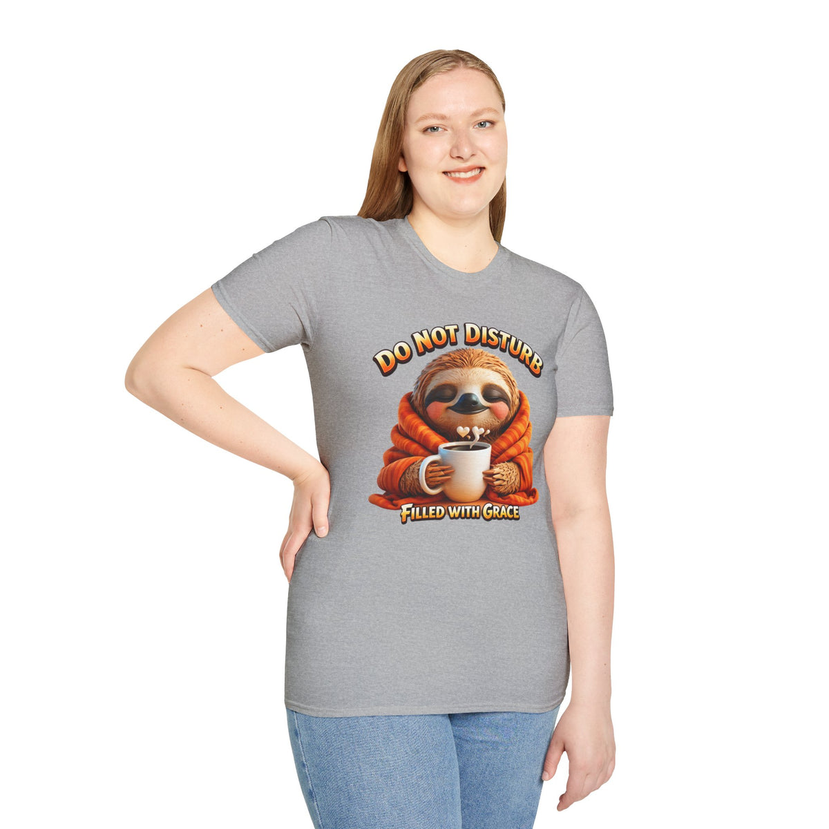 Do Not Disturb Sloth T-Shirt — Cozy 'Filled With Grace' Graphic Tee