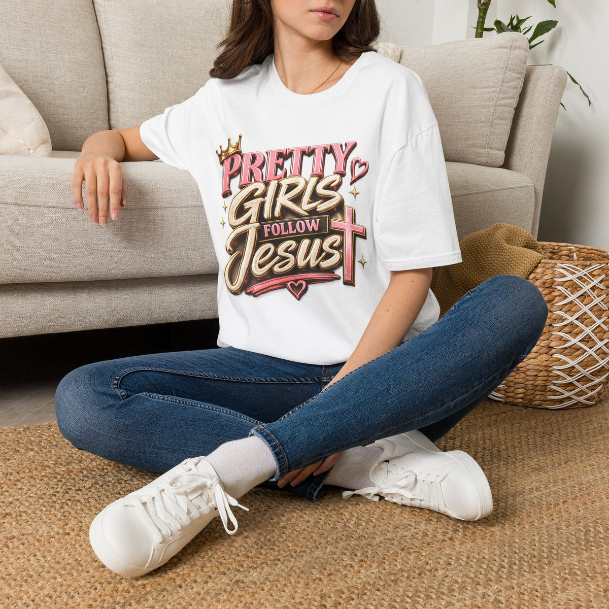 Pretty Girls Follow Jesus T-Shirt — Christian Faith Tee for Women
