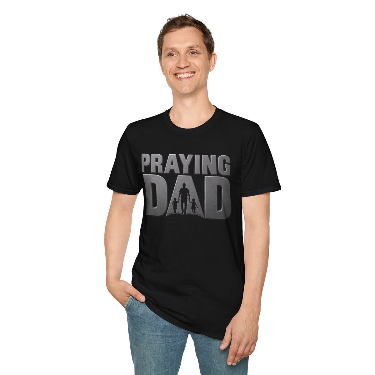 Praying Dad™ Christian T-Shirt | Faith-Based Father's Shirt | Christian Dad Gift