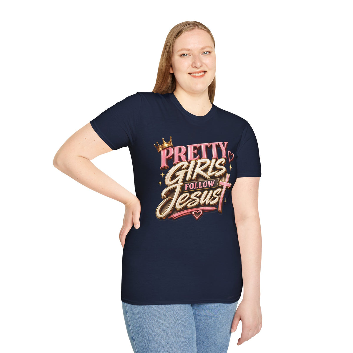 Pretty Girls Follow Jesus T-Shirt — Christian Faith Tee for Women