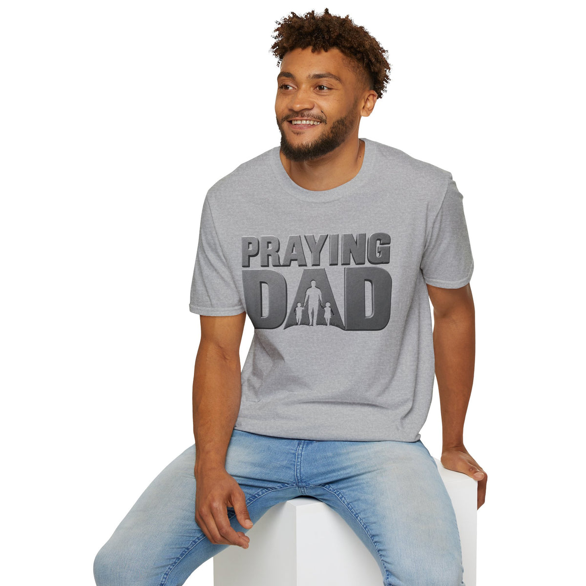 Praying Dad™ Christian T-Shirt | Faith-Based Father's Shirt | Christian Dad Gift