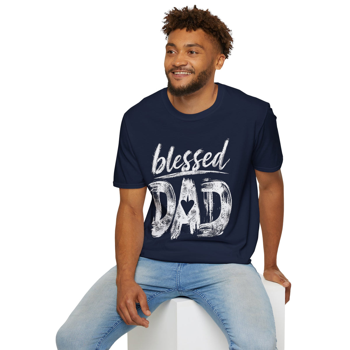 Blessed Mom T‑Shirt — Vintage Script 'Blessed Mom' Graphic Tee