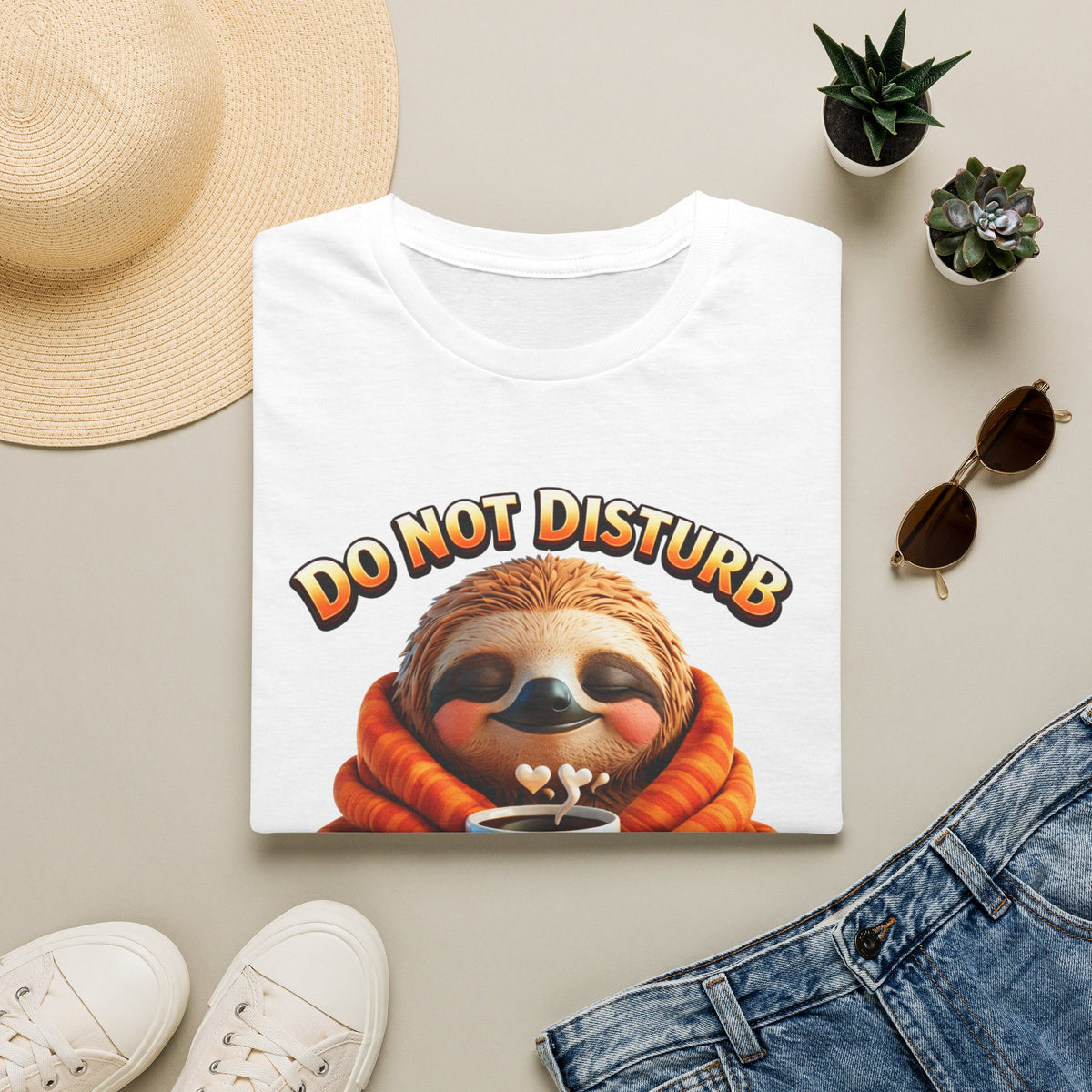 Do Not Disturb Sloth T-Shirt — Cozy 'Filled With Grace' Graphic Tee