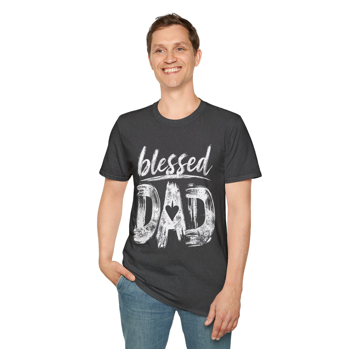 Blessed Mom T‑Shirt — Vintage Script 'Blessed Mom' Graphic Tee