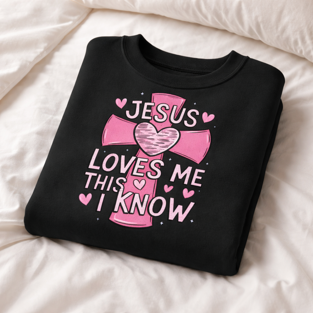 Jesus Loves Me Valentine Sweatshirt | Christian Women’s Faith Crewneck