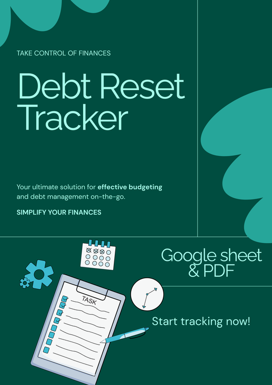 Debt Reset™ – Mobile-Friendly Budget & Debt Tracker (Google Sheets + Printable PDF)