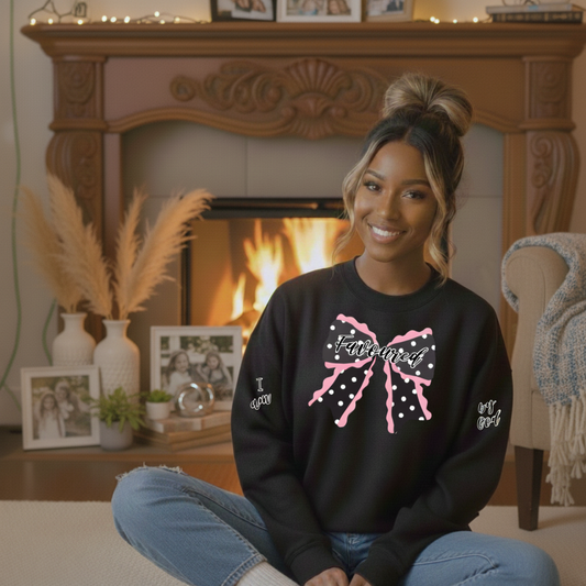 God’s Favourite Bow Crewneck | Faith-Based Women’s Sweater