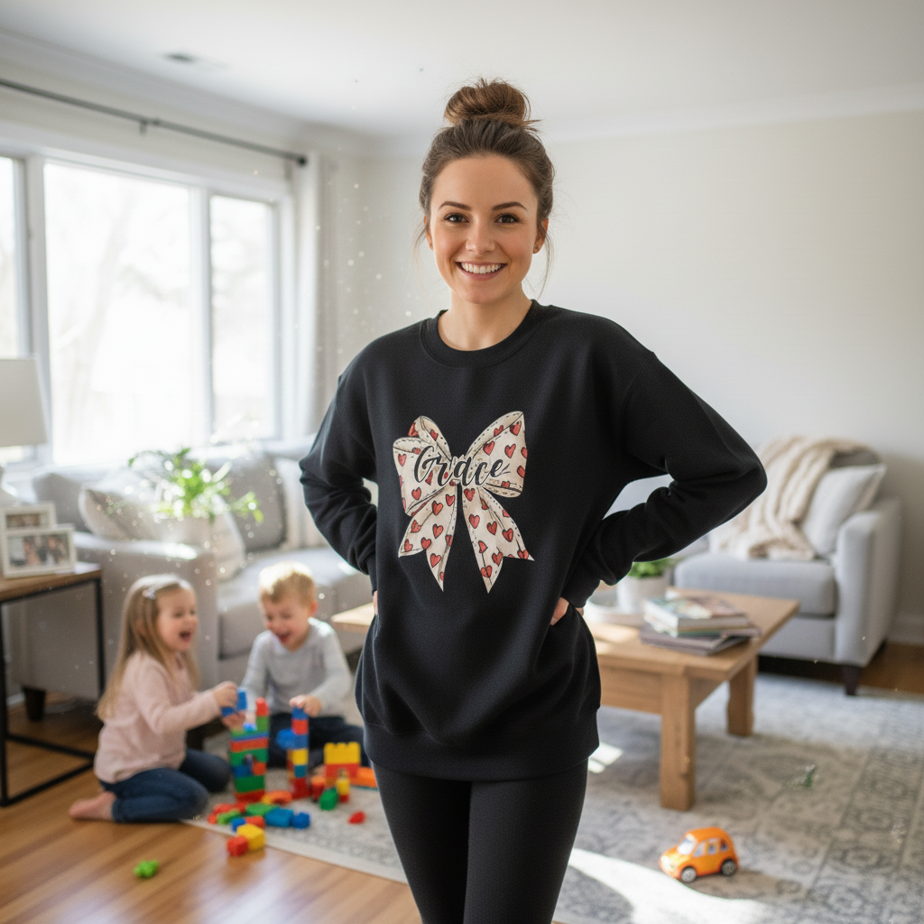 Grace Bow Cozy Crewneck Sweater